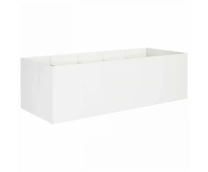 Sodo vazonas Balta 200 x 80 x 60 cm Šaltai valcuotas plienas