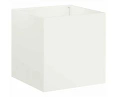 Sodo vazonas Balta 25 x 25 x 25 cm Šaltai valcuotas plienas