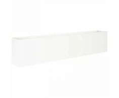 Sodo vazonas Balta 280 x 40 x 60 cm Šaltai valcuotas plienas