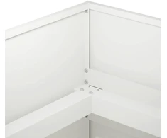 Sodo vazonas Balta 280 x 80 x 60 cm Šaltai valcuotas plienas