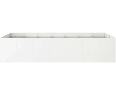 Sodo vazonas Balta 280 x 80 x 60 cm Šaltai valcuotas plienas