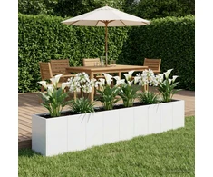 Sodo vazonas Balta 360 x 40 x 60 cm Šaltai valcuotas plienas