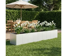 Sodo vazonas Balta 360 x 80 x 60 cm Šaltai valcuotas plienas