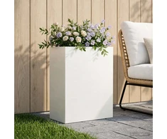 Sodo vazonas Balta 40 x 20 x 50 cm Šaltai valcuotas plienas