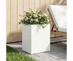 Sodo vazonas Balta 40 x 30 x 40 cm Šaltai valcuotas plienas