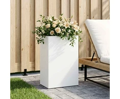 Sodo vazonas Balta 40 x 30 x 75 cm Šaltai valcuotas plienas