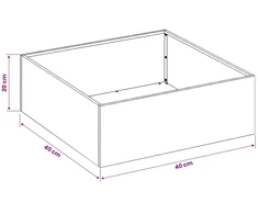 Sodo vazonas Balta 40 x 40 x 20 cm Šaltai valcuotas plienas
