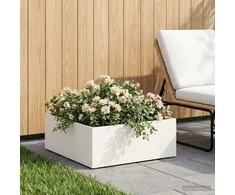 Sodo vazonas Balta 40 x 40 x 20 cm Šaltai valcuotas plienas