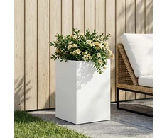Sodo vazonas Balta 40 x 40 x 50 cm Šaltai valcuotas plienas