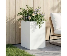 Sodo vazonas Balta 40 x 40 x 60 cm Šaltai valcuotas plienas