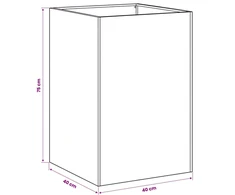 Sodo vazonas Balta 40 x 40 x 75 cm Šaltai valcuotas plienas