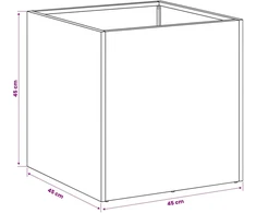 Sodo vazonas Balta 45 x 45 x 45 cm Šaltai valcuotas plienas