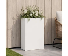 Sodo vazonas Balta 50 x 20 x 75 cm Šaltai valcuotas plienas