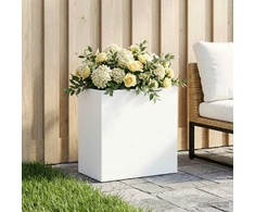 Sodo vazonas Balta 50 x 30 x 40 cm Šaltai valcuotas plienas