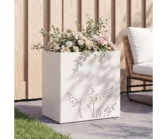 Sodo vazonas Balta 50 x 30 x 49 cm Šaltai valcuotas plienas