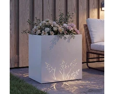 Sodo vazonas Balta 50 x 30 x 49 cm Šaltai valcuotas plienas