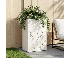 Sodo vazonas Balta 50 x 30 x 75 cm Šaltai valcuotas plienas