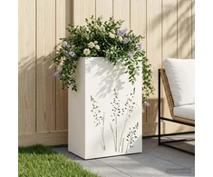 Sodo vazonas Balta 50 x 30 x 75 cm Šaltai valcuotas plienas
