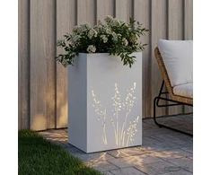 Sodo vazonas Balta 50 x 30 x 75 cm Šaltai valcuotas plienas