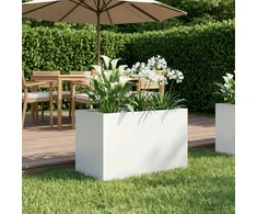 Sodo vazonas Balta 50 x 40 x 40 cm Šaltai valcuotas plienas