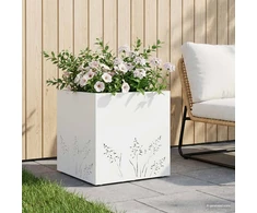 Sodo vazonas Balta 50 x 50 x 49 cm Šaltai valcuotas plienas