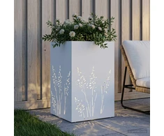 Sodo vazonas Balta 50 x 50 x 75 cm Šaltai valcuotas plienas
