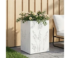 Sodo vazonas Balta 50 x 50 x 75 cm Šaltai valcuotas plienas