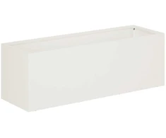 Sodo vazonas Balta 60 x 20 x 20 cm Šaltai valcuotas plienas