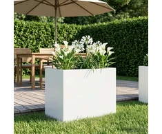 Sodo vazonas Balta 60 x 40 x 50 cm Šaltai valcuotas plienas