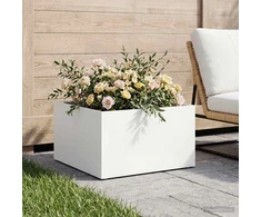 Sodo vazonas Balta 60 x 60 x 30 cm Šaltai valcuotas plienas