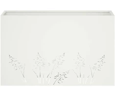 Sodo vazonas Balta 80 x 30 x 49 cm Šaltai valcuotas plienas