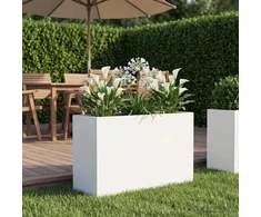Sodo vazonas Balta 80 x 40 x 50 cm Šaltai valcuotas plienas