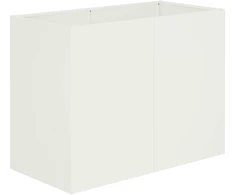 Sodo vazonas Balta 80 x 40 x 60 cm Šaltai valcuotas plienas
