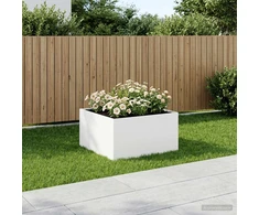 Sodo vazonas Balta 80 x 80 x 40 cm Šaltai valcuotas plienas