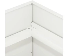 Sodo vazonas Balta 80 x 80 x 60 cm Šaltai valcuotas plienas