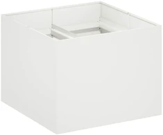Sodo vazonas Balta 80 x 80 x 60 cm Šaltai valcuotas plienas