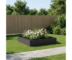 Sodo vazonas Juoda 100 x 100 x 20 cm Šaltai valcuotas plienas