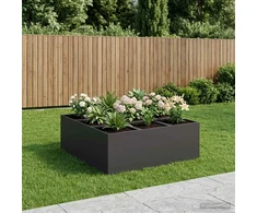 Sodo vazonas Juoda 100 x 100 x 40 cm Šaltai valcuotas plienas