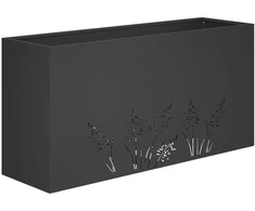 Sodo vazonas Juoda 100 x 20 x 49 cm Šaltai valcuotas plienas