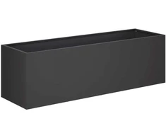 Sodo vazonas Juoda 100 x 30 x 30 cm Šaltai valcuotas plienas