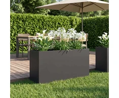 Sodo vazonas Juoda 100 x 30 x 40 cm Šaltai valcuotas plienas