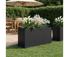 Sodo vazonas Juoda 120 x 40 x 60 cm Šaltai valcuotas plienas
