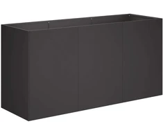 Sodo vazonas Juoda 120 x 40 x 60 cm Šaltai valcuotas plienas