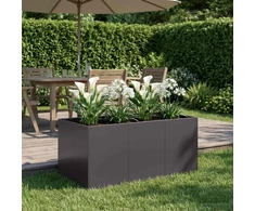 Sodo vazonas Juoda 120 x 80 x 60 cm Šaltai valcuotas plienas