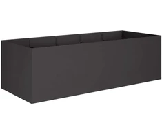 Sodo vazonas Juoda 200 x 80 x 60 cm Šaltai valcuotas plienas