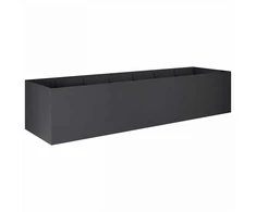 Sodo vazonas Juoda 280 x 80 x 60 cm Šaltai valcuotas plienas