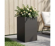 Sodo vazonas Juoda 30 x 30 x 40 cm Šaltai valcuotas plienas