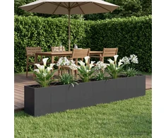 Sodo vazonas Juoda 360 x 40 x 60 cm Šaltai valcuotas plienas