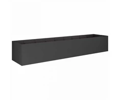 Sodo vazonas Juoda 360 x 80 x 60 cm Šaltai valcuotas plienas