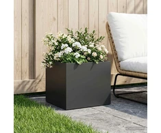 Sodo vazonas Juoda 40 x 30 x 30 cm Šaltai valcuotas plienas